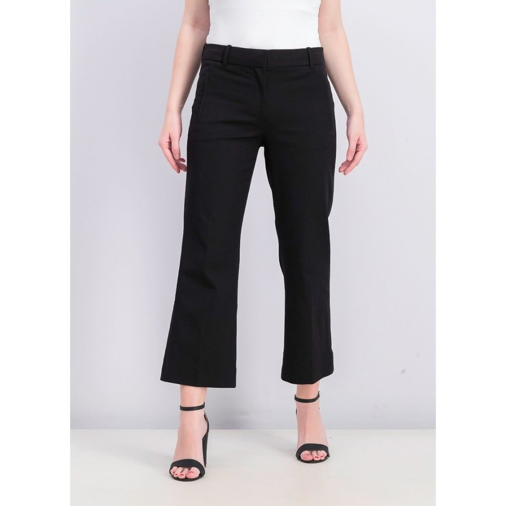 J. Crew Teddie Black Flare Leg Crop Capri Pants 0